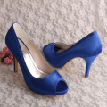 Scarpe open toe blu per matrimonio taglia 6