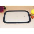 Silicone rim dome glass lid