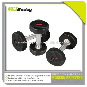 Gym equipment pu coated dumbbell sets for gym use