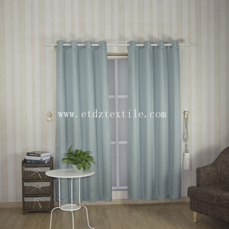 Hot Typical Design of Curtain GF026 in Water Blue Color