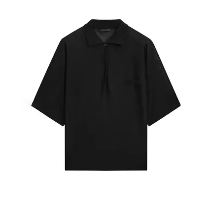 Women's urban minimalist commuting style bat sleeve knitted polo shirt