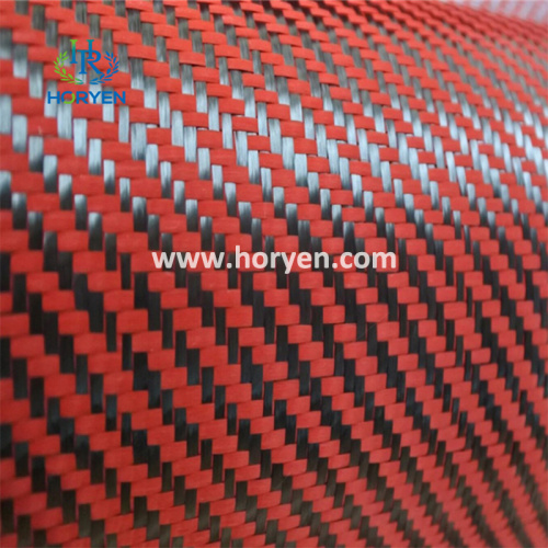Hybrid Carbon Aramid Fiber Cloth Plain twill colored hybrid carbon aramid fiber cloth/fabric Factory