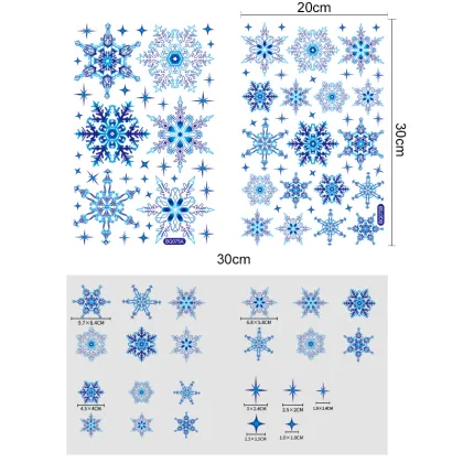 Blue Elk Glass Window Christmas Stickers