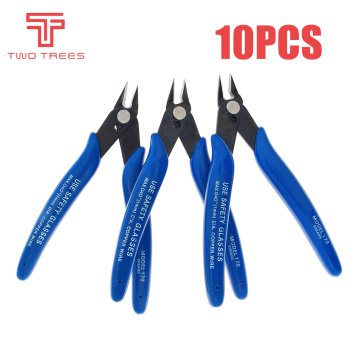10PCS Diagonal Pliers Electrical Wire Cable Cutters Cutting Side Snips Flush DIY Electronic Cutting Nippers Wire 3D printer part