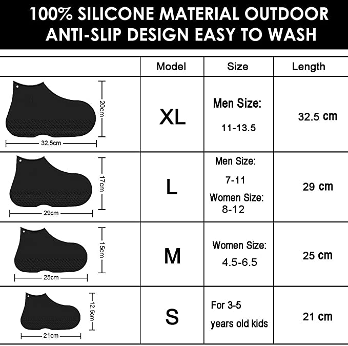 Silicone Shoe Covers With Zipper