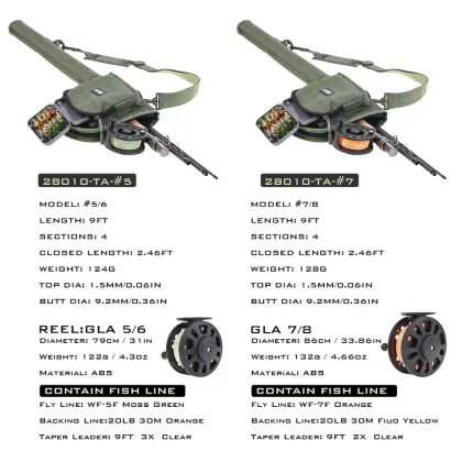 Wholesale 2.7m Carbon Rod Fly Fishing Rod Set 5/6 7/8