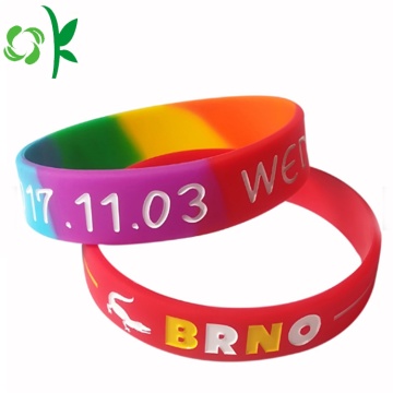 Benutzerdefinierte Silikon Festival UV graviert Armband für Geschenk