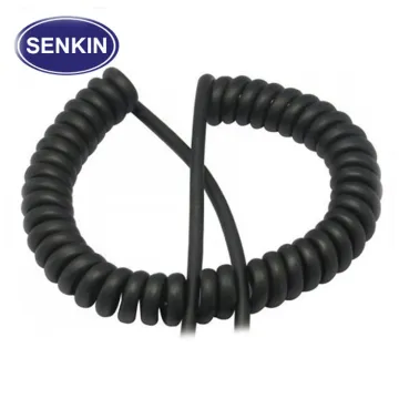 Hot PU 7pin Coiled Spring Trailer Cables