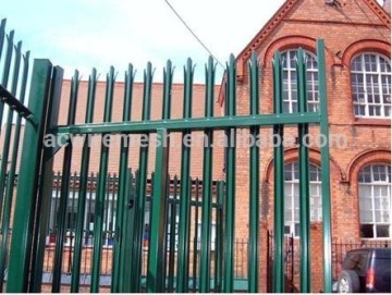 Top quality hot dipped galvanized palisade fence
