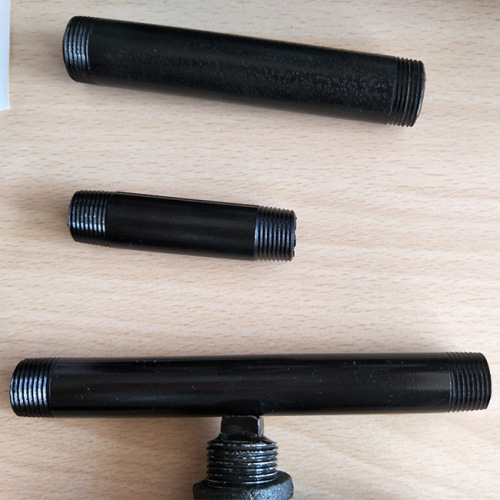 Black cast iron antique style pipes for pipe fitting DIY work