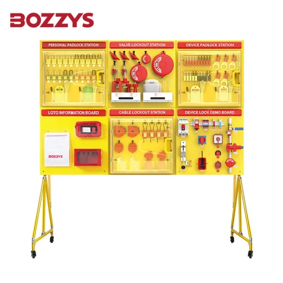 Customizable Lockout Tagout Process Control Board with Movable Stand for Industry