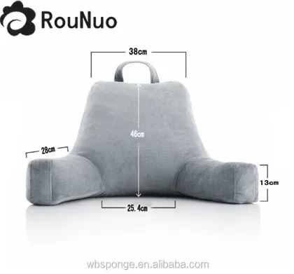 Shredded memory foam reading back support pillow