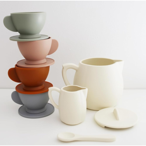 Kitchen Pretend Toy Foodgrade сет силиконски тенџериња за чај