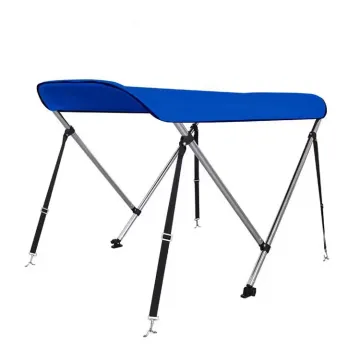 Bimini Boat Top Cover with Rear Support Pole and Storage Boot
