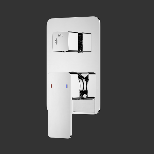 Chrome Shower Valve Double handle Square Concealed Valve Factory