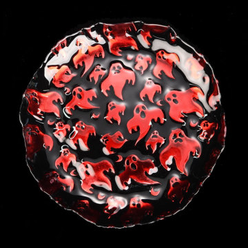 SNW Handmade 13" Halloween Ghost Balloon Charger Plate