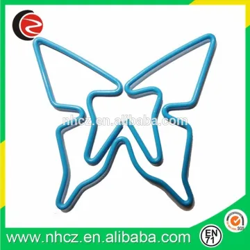 Animal shaped paper clips butterfly shape