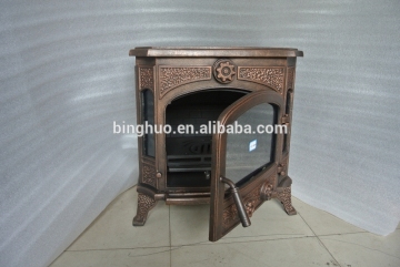 Bronze Full-Vision Cast Iron Stove, ,wood stove, metaling stove