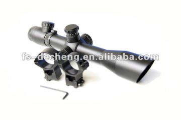 4-12x40 E hunting riflescope with red dot and green dot illuminated led