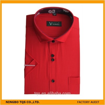2015 nuevos diseños camisa de verano de color rojo rosa para hombres