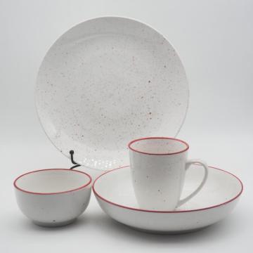 Conjunto de jantar redondo moderno, utensílios de mesa chineses, utensílios de tabela de porcelana de luxo