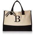 Initial Name Text Valentines Gift Canvas Tote Bags