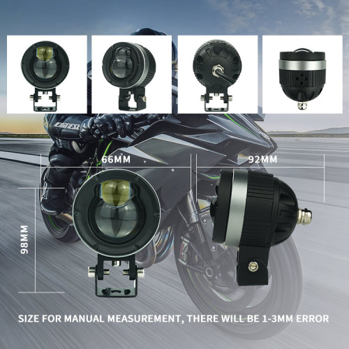 White And Yellow Dual Color Motorcycle Spotlight