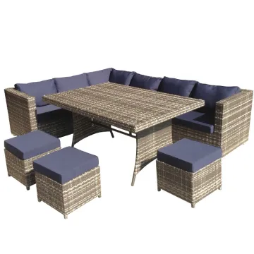 Modern Rattan Wicker Sectional Outdoor Garden Sofa Set Patio Furniture