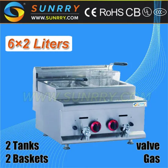 Gas Commercial Fryer Countertop Industrial Machine for Frying Potato (SY-TF600TB SUNRRY)