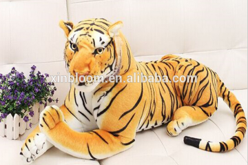 creative hot-selling30-150cm 3D super simulation lying imitated stuffed plush photography big tigger toy doll