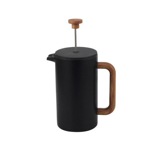 French Press Coffee Maker with Wood Handle