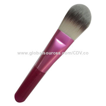 Foundation makeup brushes, made of wooden handle and aluminum ferrule, with tricolor synthetic hairNew