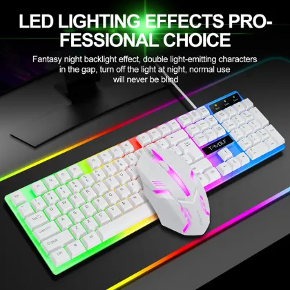 Waterproof Metal LED Keyboard and Mouse Set for Gaming