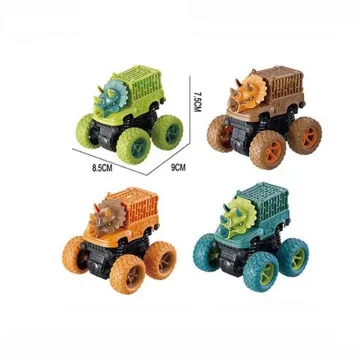 Triceratops Dual Inertia Stunt Dinosaur Rolling Car Toy by EPT Dollar Toys