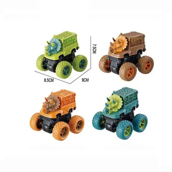 Triceratops Dual Inertia Stunt Dinosaur Rolling Car Toy by EPT Dollar Toys