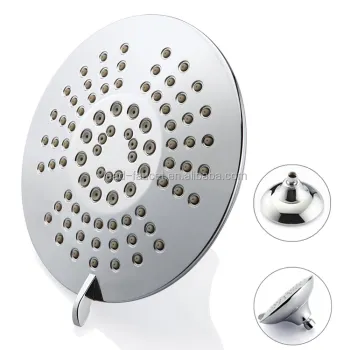Bathroom Round Plastic ABS Chrome 6 Spray Wall-Mounted Rain Shower Head
