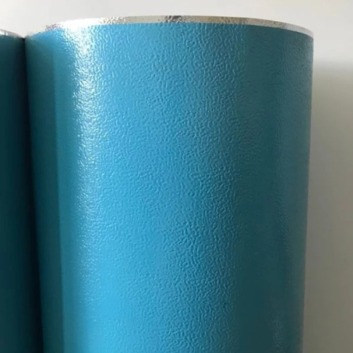 Polysurlyn moisture barrier cladding embossed aluminum coil