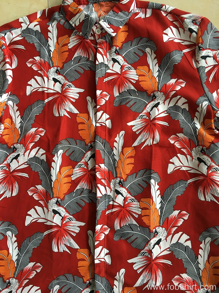 men hawaiian beach shirts printing