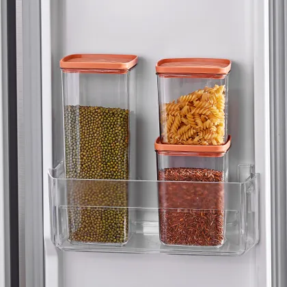 Sealed Transparent Plastic Jar for Kitchen