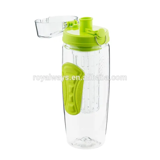 Factory lowest MOQ reusable food grade plastic fruit infuser bottle