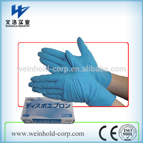 Powdered nitrile gloves powder free Disposable nitrile exam gloves