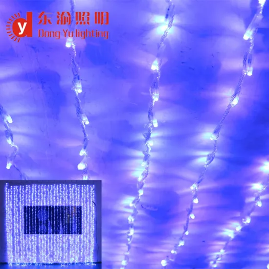 Wt-3x3m led waterfall light blue color