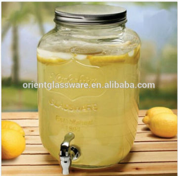 High quality glass milk bottle glass bottle with tap