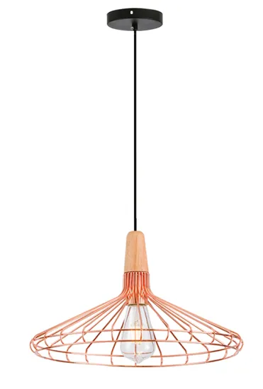 Wooden Metal shade pendant Light L size