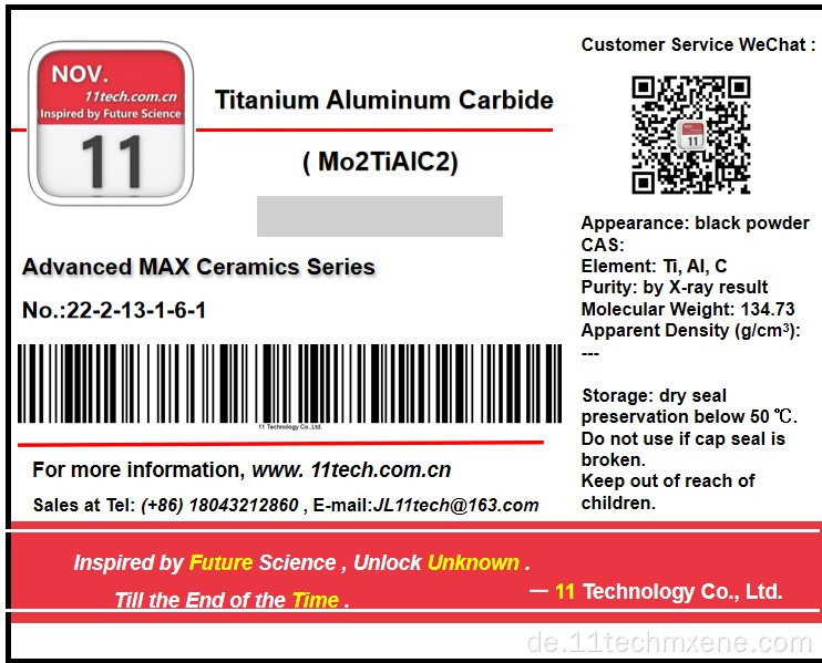 Mischmetall -MAX -Phase -Materialien MO2TIALC2