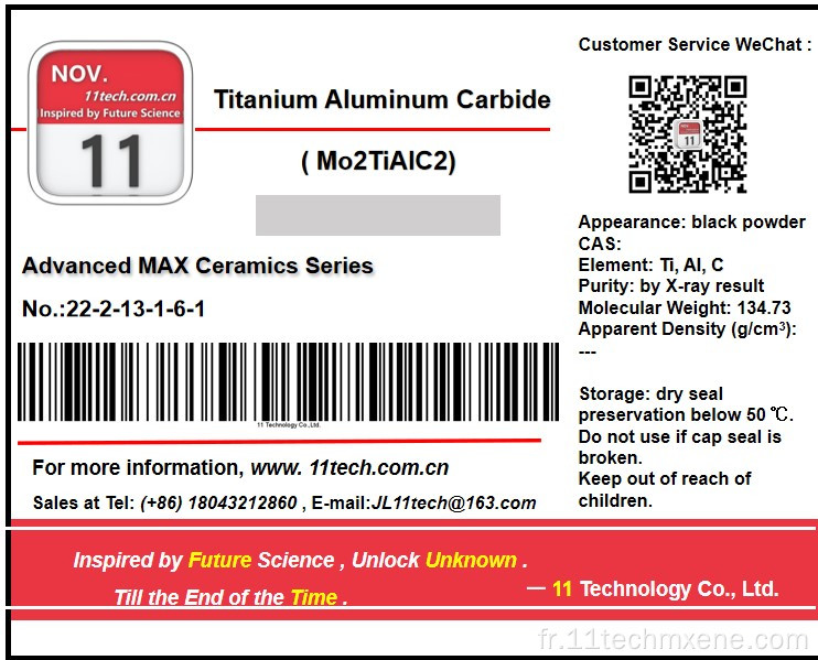 Matériaux de phase max en métal mélangé MO2Tialc2