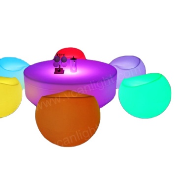 White LED Glow Sofa Bed for Events and Nightclubs