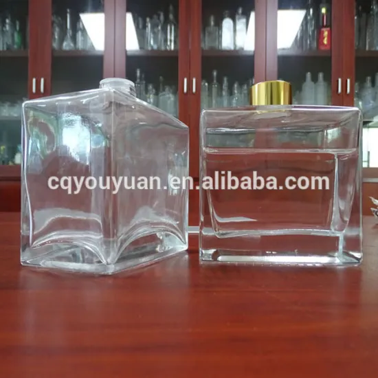 40CL Empty Reed Diffuser Glass Bottle Square Reed Diffuser Bottle