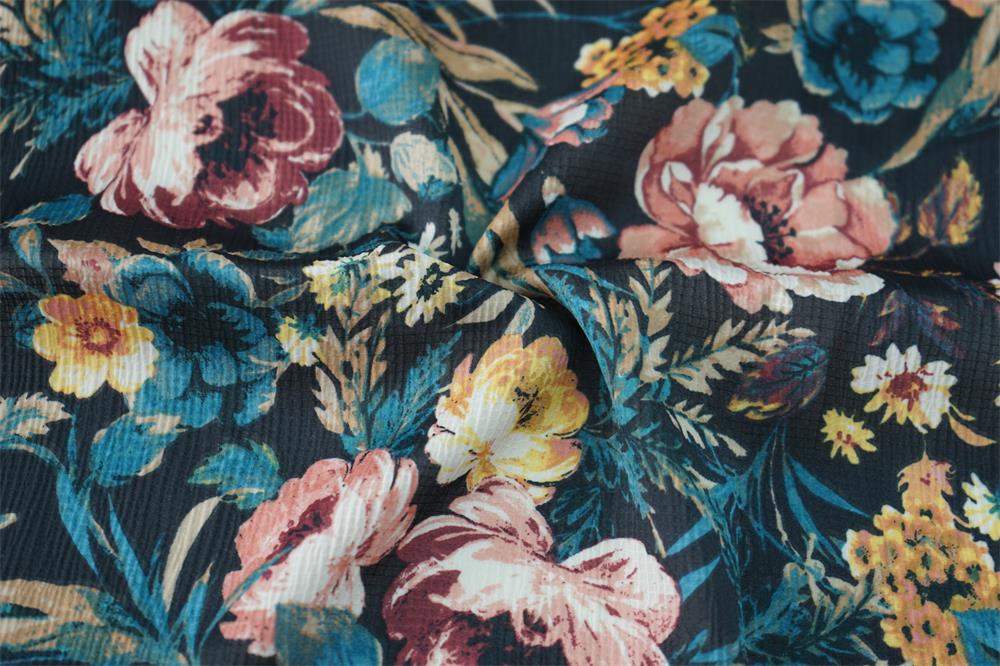 Check Dobby Print Fabric