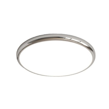 Nordic Minimalist Chrome Circular Ceiling Lights for Bedroom Lighting